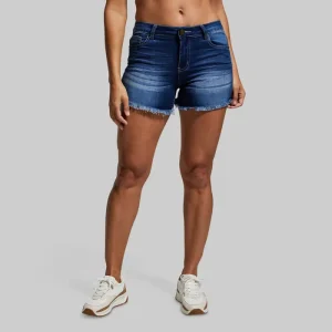Alternative view of FLEX Stretchy Jean Short (Dark Wash)