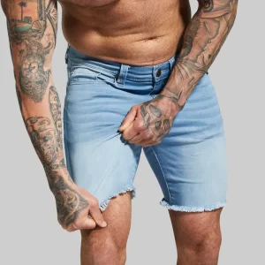 Alternative view of FLEX Stretchy Jort 7" (Light Wash)
