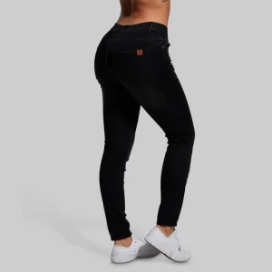 Alternative view of FLEX Stretchy Mid-Rise Skinny Jean (Black)