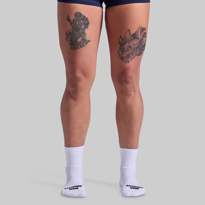 Performance Half Crew Sock (White) - Image 4