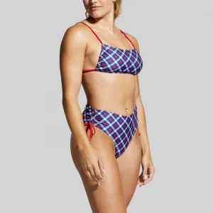 Alternative view of Making Waves Bikini Bottom (Patriotic Plaid)