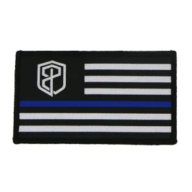 Born Primitive Velcro Flag Patch (Thin Blue Line)