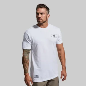 Alternative view of Home of the Brave Tee (White)