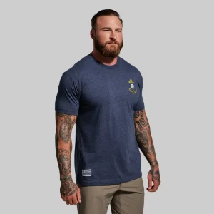 Alternative view of Don't Give Up The Ship Tee (Heather Navy)