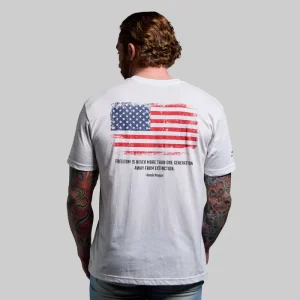 Alternative view of Worth Defending Tee (White)