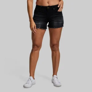 Alternative view of FLEX Stretchy Jean Short (Black)