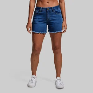 Alternative view of FLEX Stretchy Jean Short (Mid Wash)