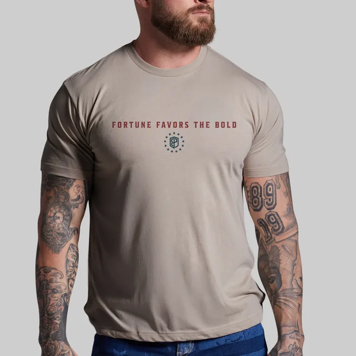 Fortune Favors the Bold Tee (Sandstone) - Image 2